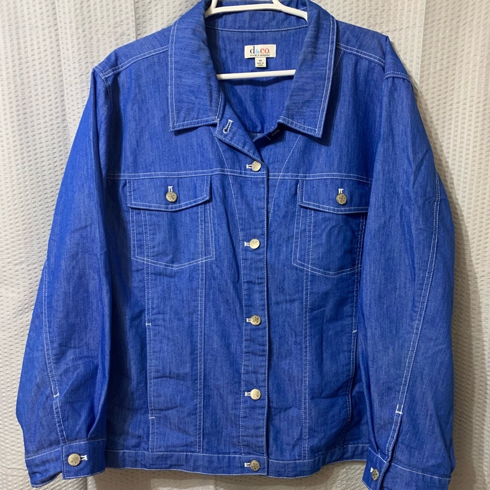 NWOT!! Denim & Co Blue Denim Jacket! 3X!
